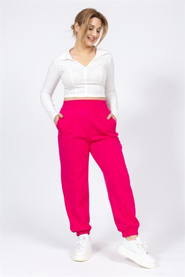 Zra Kadın 2 İplik Altı Las.Tek Alt Eşofman 23y Kso FUŞYA