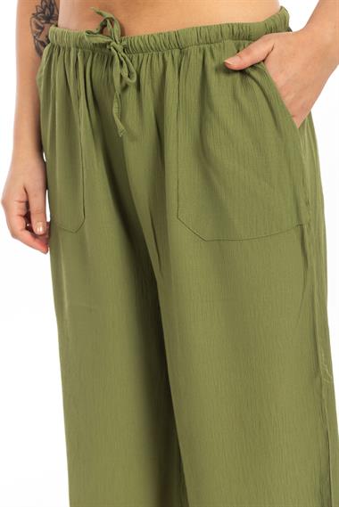 Zra Bayan Lastikli Cepli Bag. İnce Pantolon 24y Cu YEŞİL