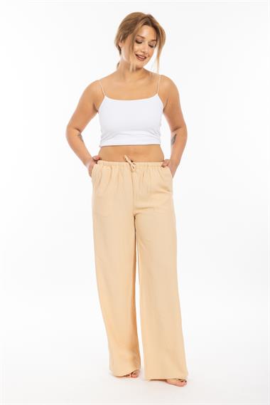 Zra Bayan Lastikli Cepli Bag. İnce Pantolon 24y Cu BEJ