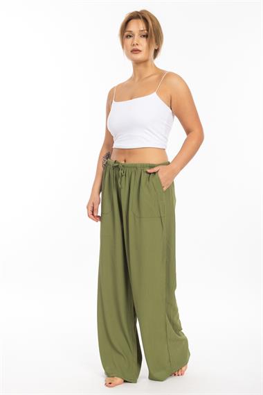 Zra Bayan Lastikli Cepli Bag. İnce Pantolon 24y Cu YEŞİL