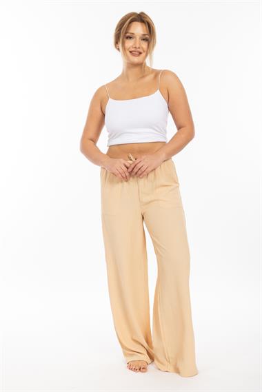 Zra Bayan Lastikli Cepli Bag. İnce Pantolon 24y Cu BEJ