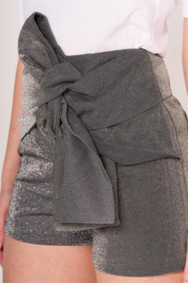 Zra Bayan Parlak Şort 24y Sf GRİ