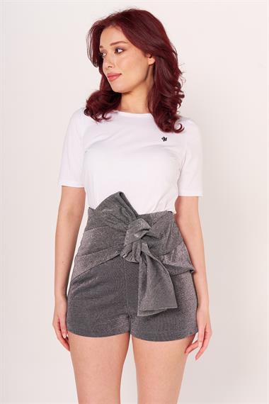 Zra Bayan Parlak Şort 24y Sf GRİ