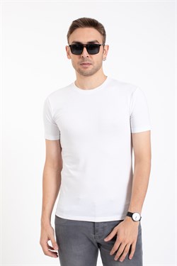Zra Duz Basıc 0 Yaka K.Kol Tshırt Beyaz