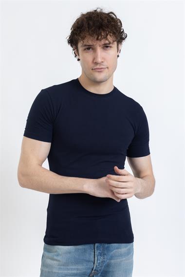 Zra Duz Basıc 0 Yaka K.Kol Tshırt LACİVERT