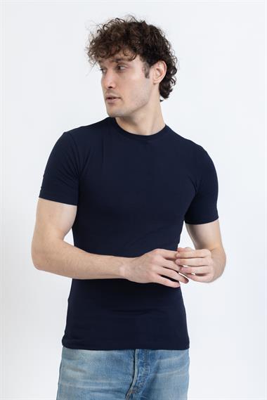 Zra Duz Basıc 0 Yaka K.Kol Tshırt LACİVERT