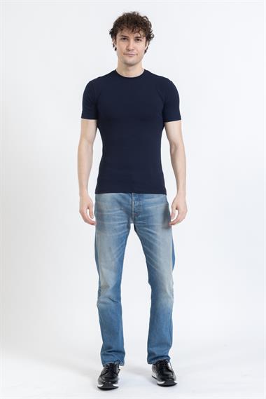 Zra Duz Basıc 0 Yaka K.Kol Tshırt LACİVERT