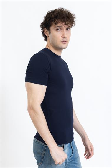 Zra Duz Basıc 0 Yaka K.Kol Tshırt LACİVERT