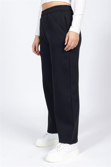 Zra Unisex 3 İplik Şardonlu Eşofman Alt 24k Cu SİYAH