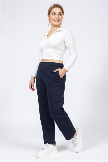 Zra Unisex 3 İplik Şardonlu Eşofman Alt 24k Cu LACİVERT
