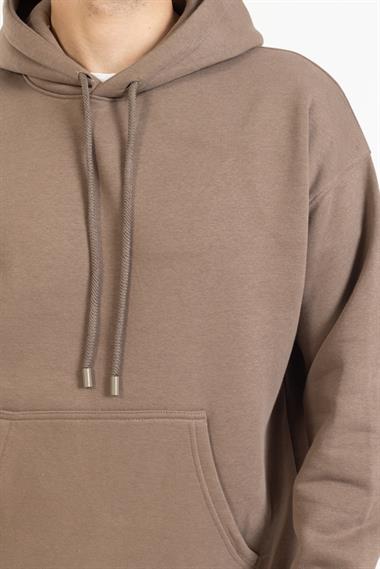 Zra Unisex Kapşonlu U.Kol Sweat 23k Ae S.KAHVE
