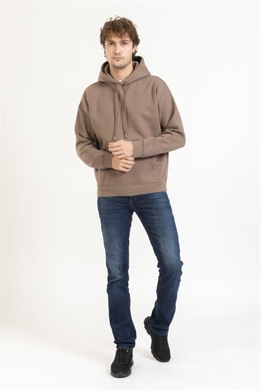 Zra Unisex Kapşonlu U.Kol Sweat 23k Ae S.KAHVE