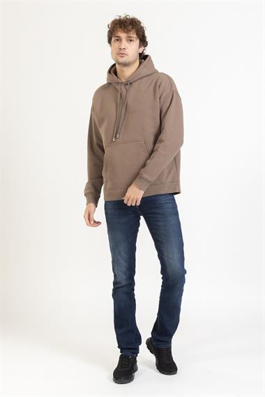 Zra Unisex Kapşonlu U.Kol Sweat 23k Ae S.KAHVE