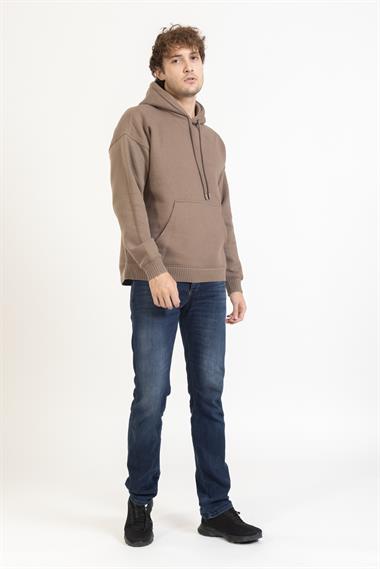 Zra Unisex Kapşonlu U.Kol Sweat 23k Ae S.KAHVE