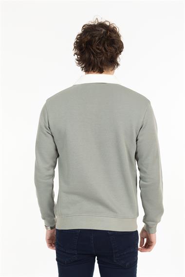 Zra Unisex Polo Yaka U.Kol Sweat 24k Ae ÇAĞLA YEŞİLİ