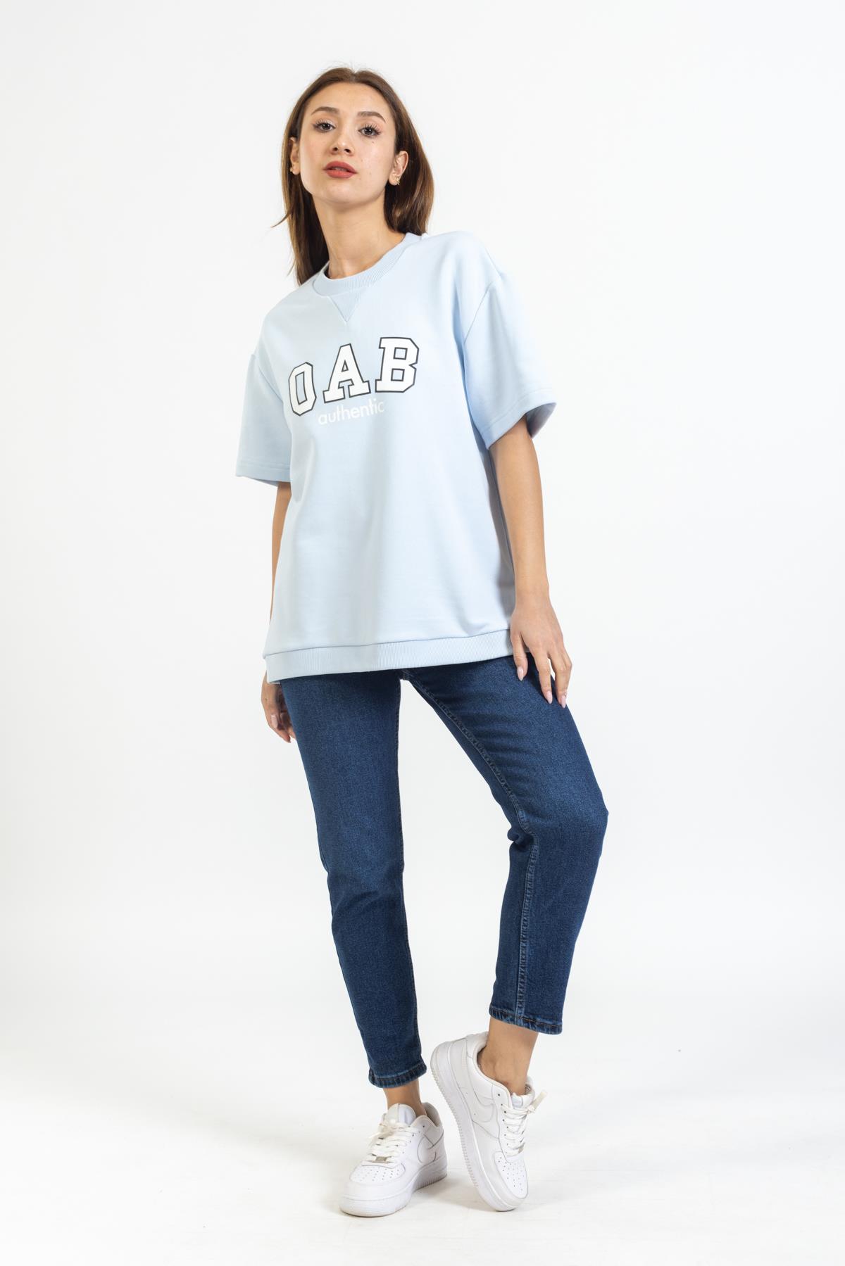 Brs Unisex O Yaka O A B Baskılı K.Kol Sweat 23y Kso MAVİ