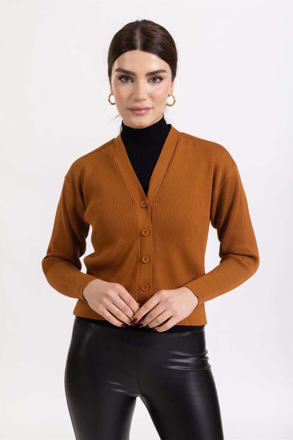 Ms Bayan Tam Dügmeli Hırka TARÇIN