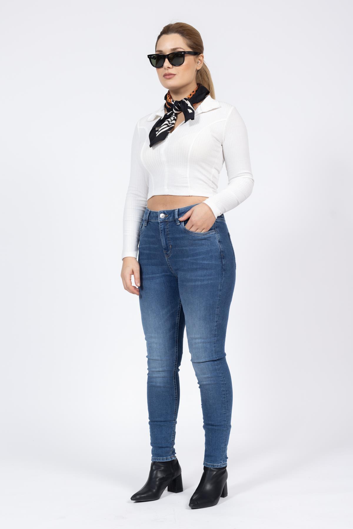 PANTOLON M&S 23K KOT SKINNY BAYAN (KSO) BLUE