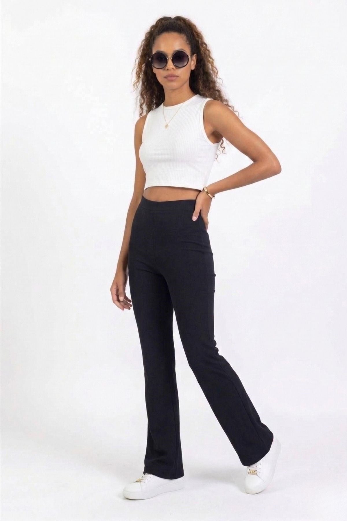 Vs Bayan Crep İspanyol Tayt Pantolon 23y 032 SİYAH