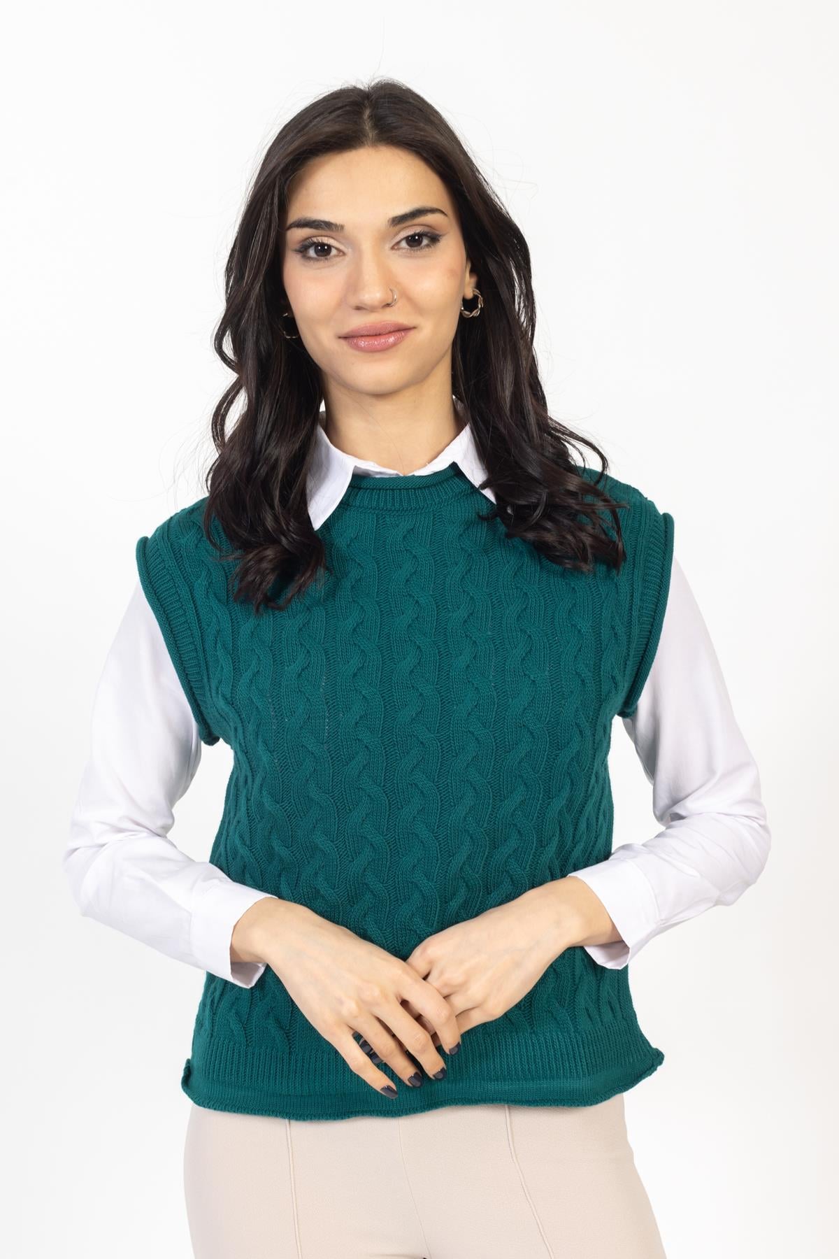 Vs Bayan Triko Kolsuz Kazak 21 359 Emy 23k Zümrüt