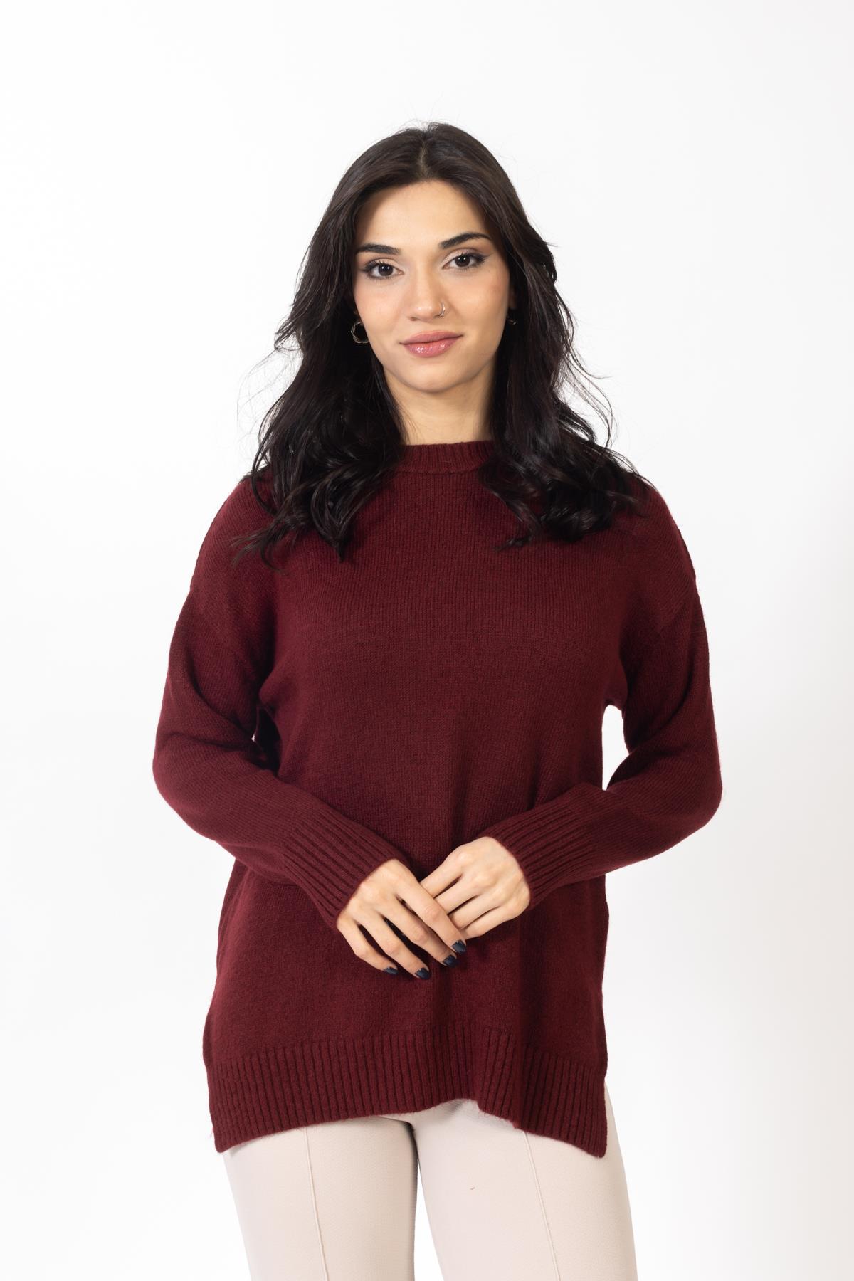 Vs Kadın O Yaka Triko Kazak 20 433 Emy 23k BORDO