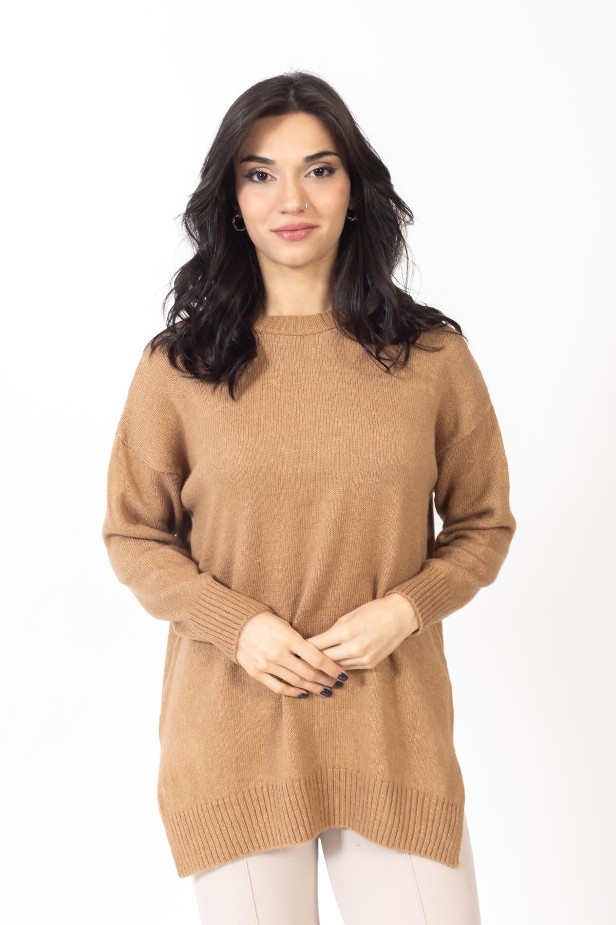 Vs Kadın O Yaka Triko Kazak 20 433 Emy 23k CAMEL