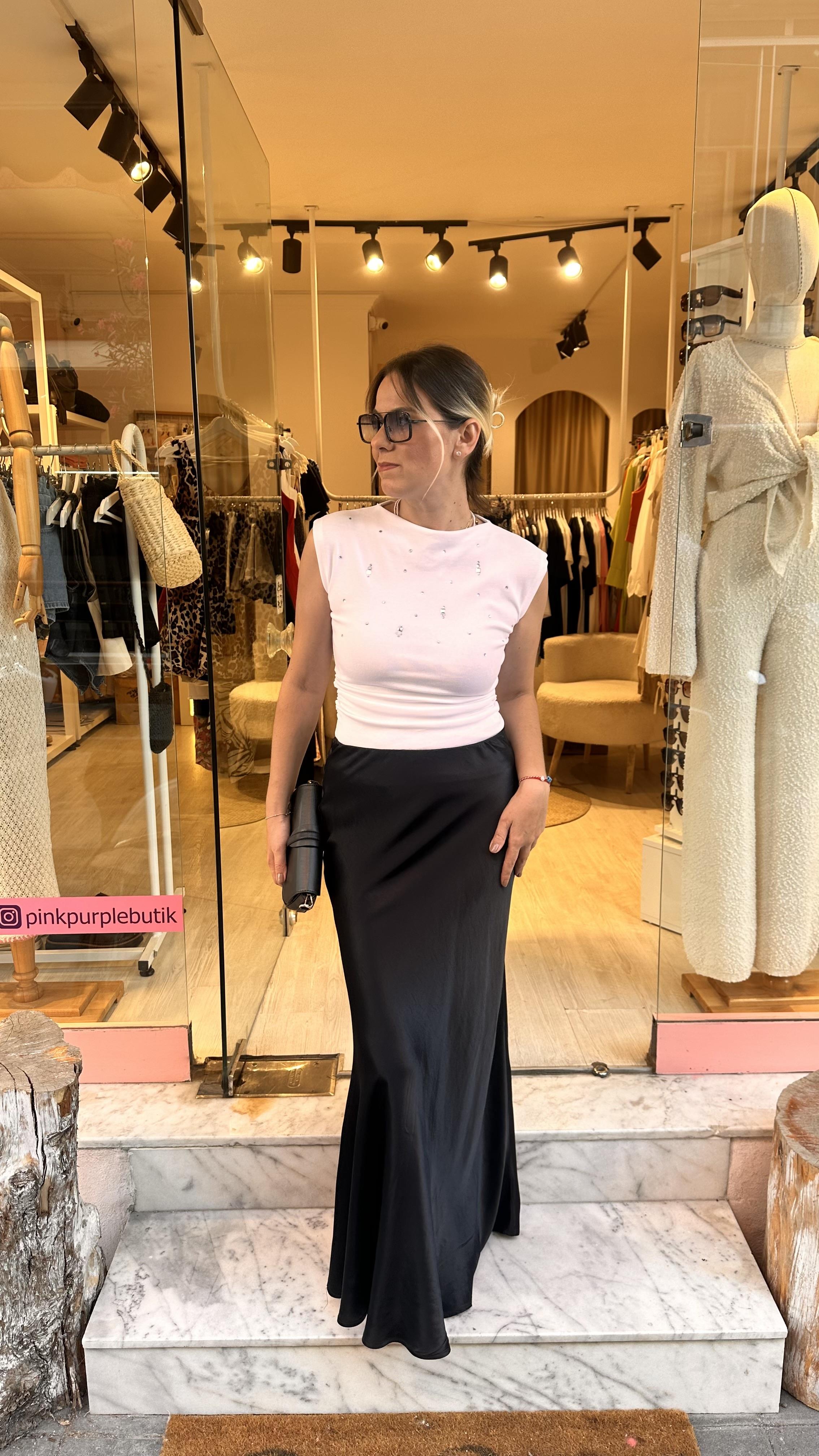 Beyaz Taşlı Body