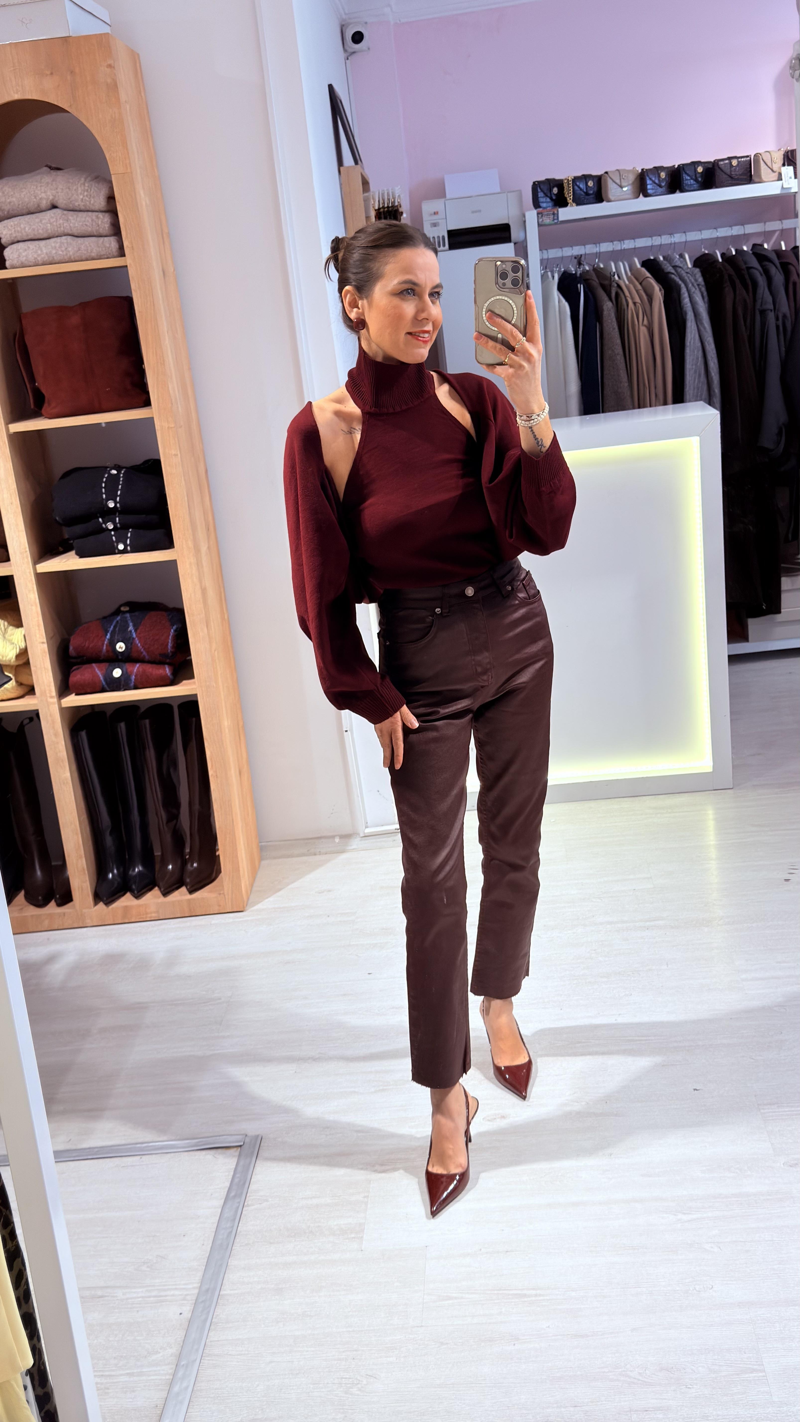 Bordo Mumlu Jean