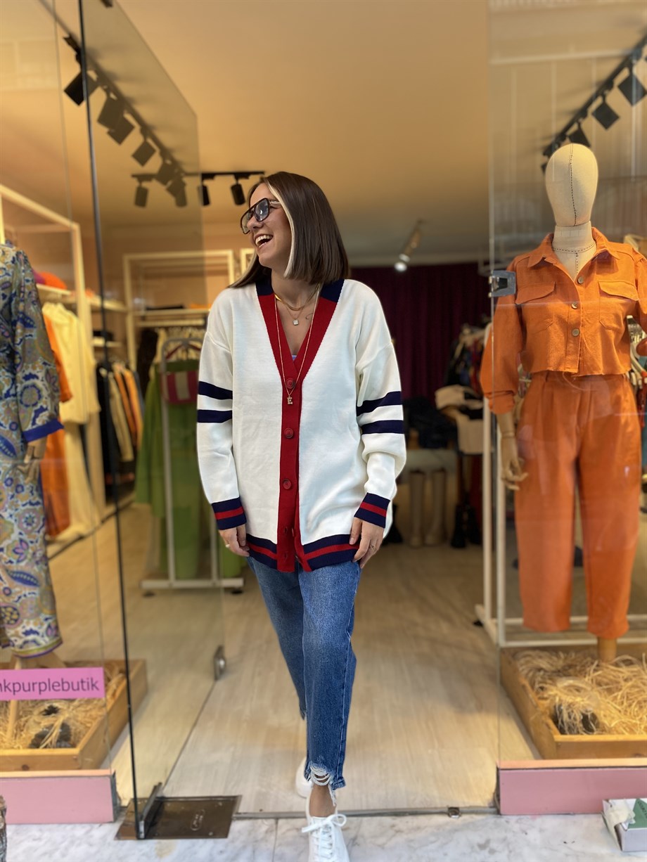Ekru Oversize Hırka