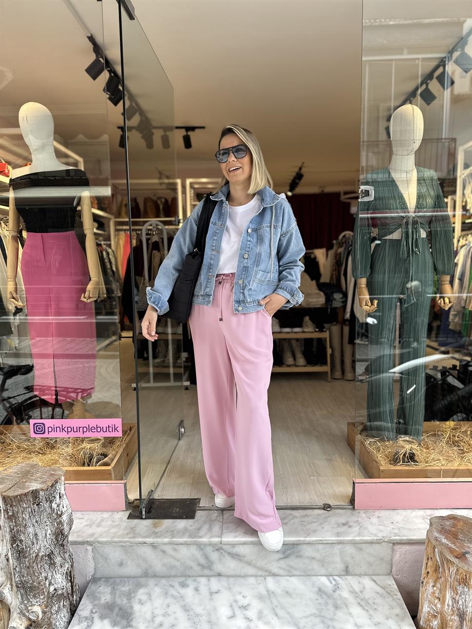 Pembe Tensel Pantolon