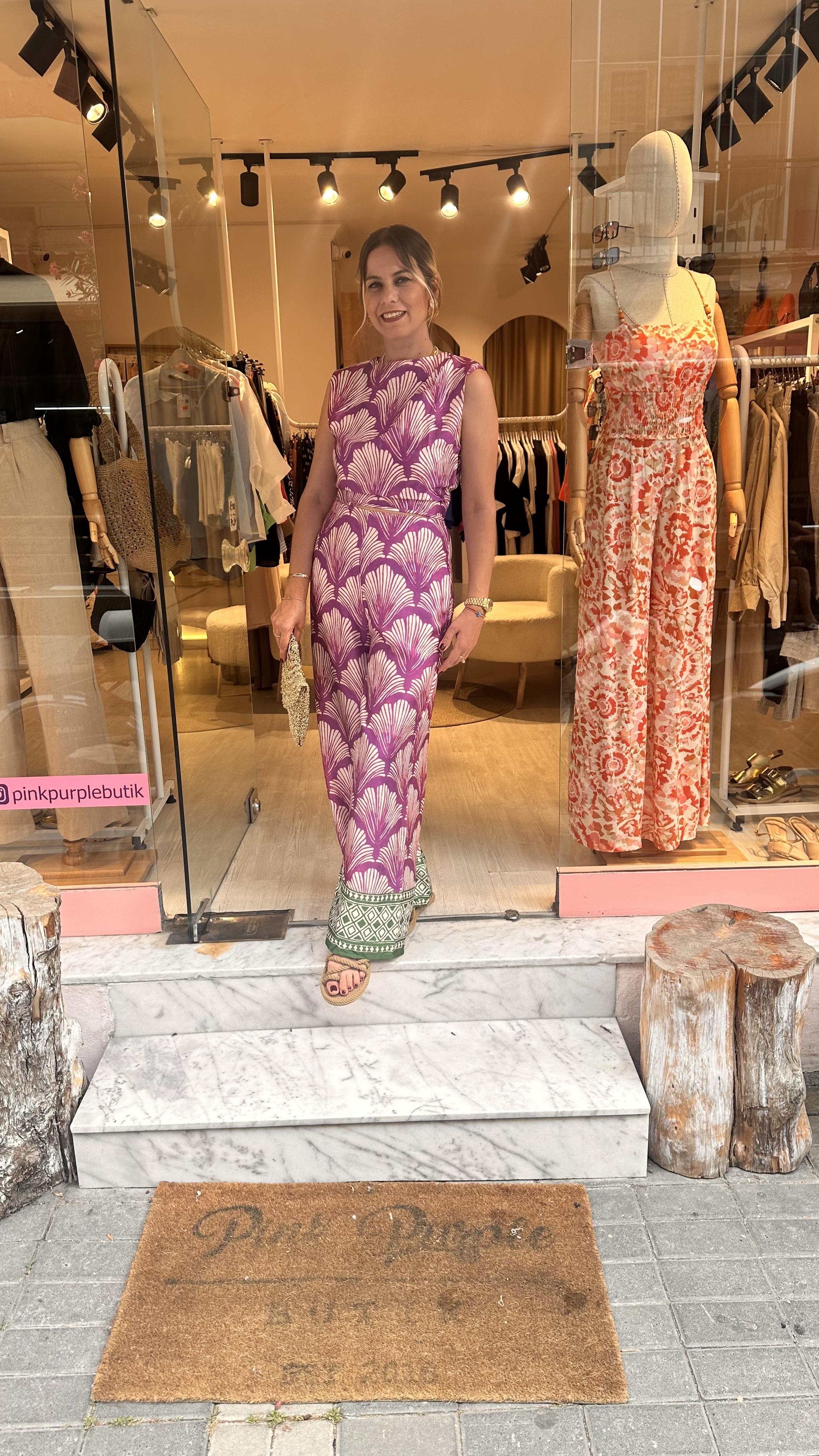 Bel Pencereli Desenli Tulum