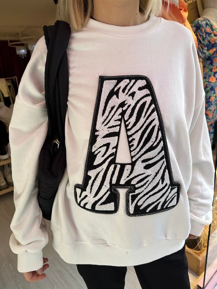 Beyaz A Sweatshirt