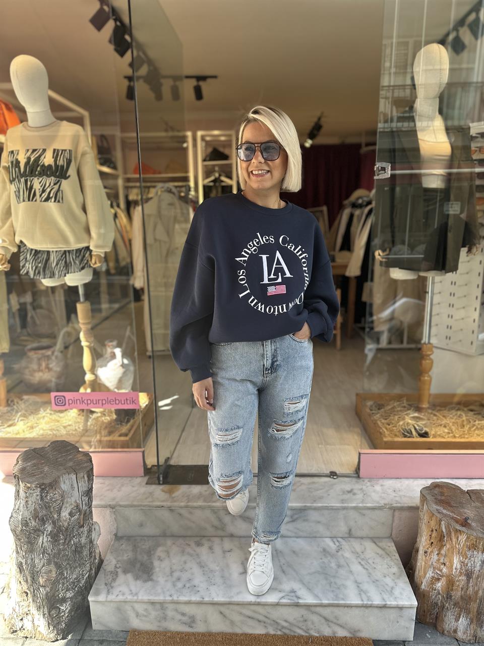Lacivert California Sweatshirt