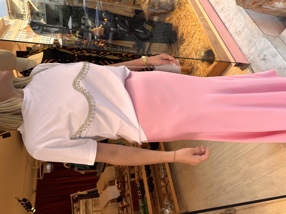 Pembe Saten Etek