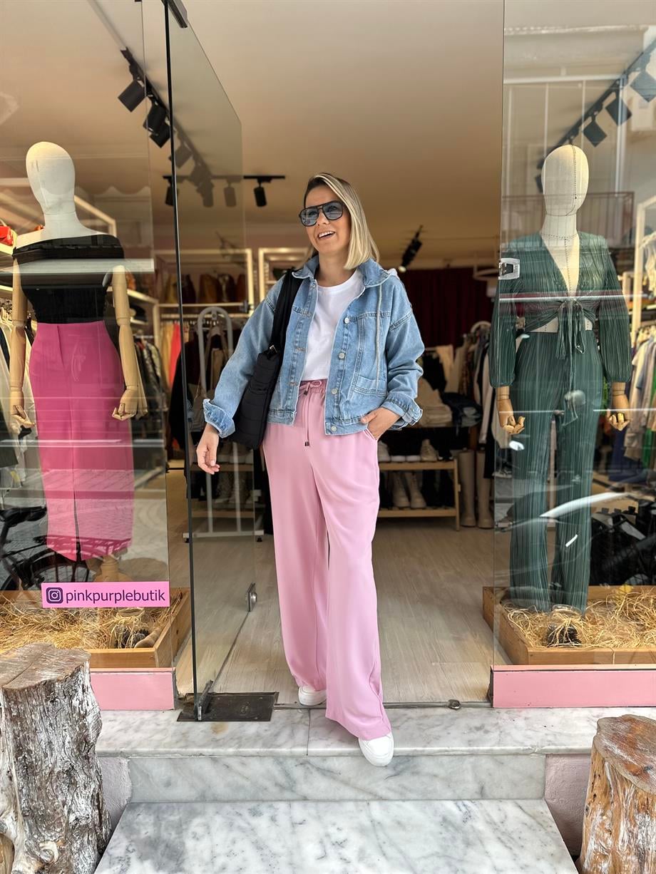 Pembe Tensel Pantolon