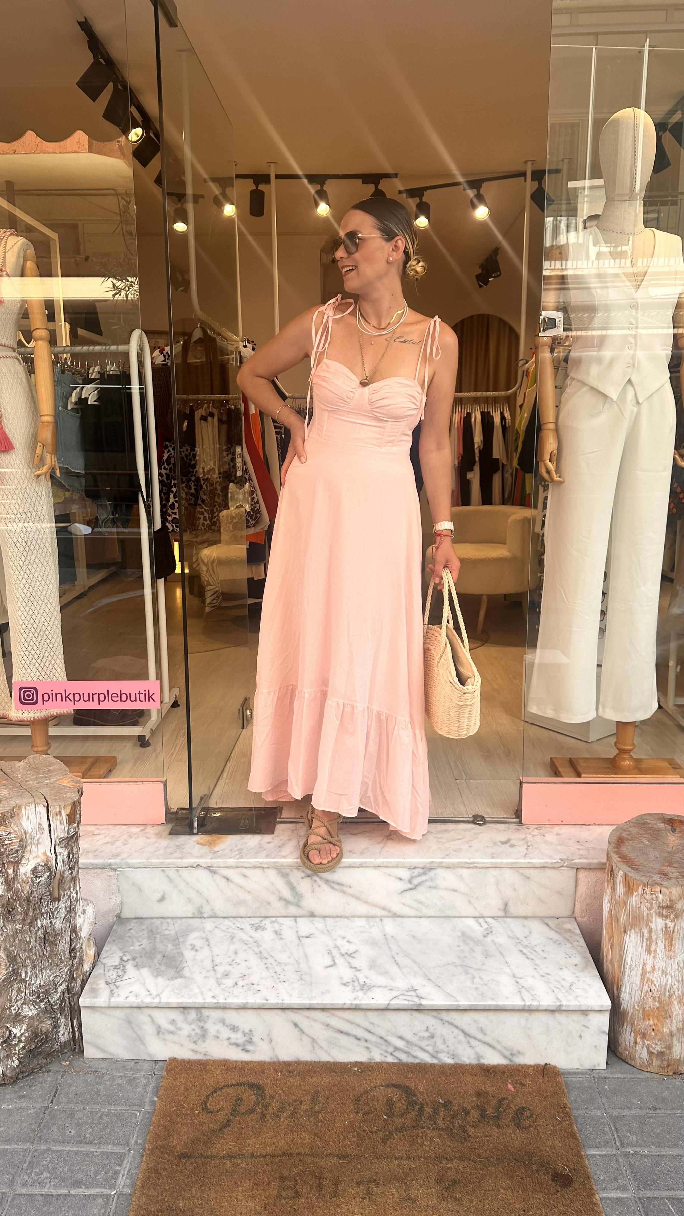Pembe Vual Elbise