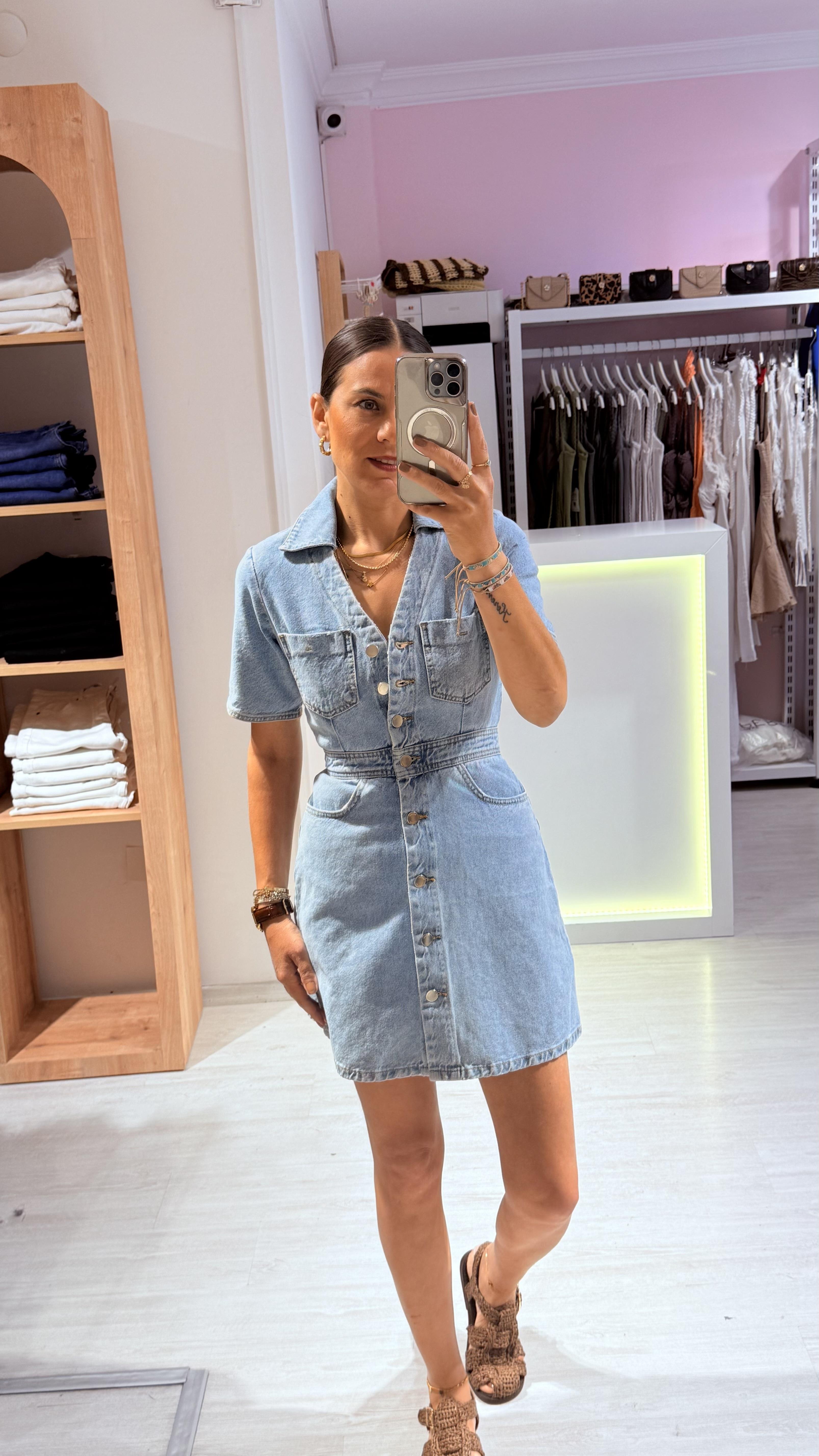 Polo Yaka Jean Elbise