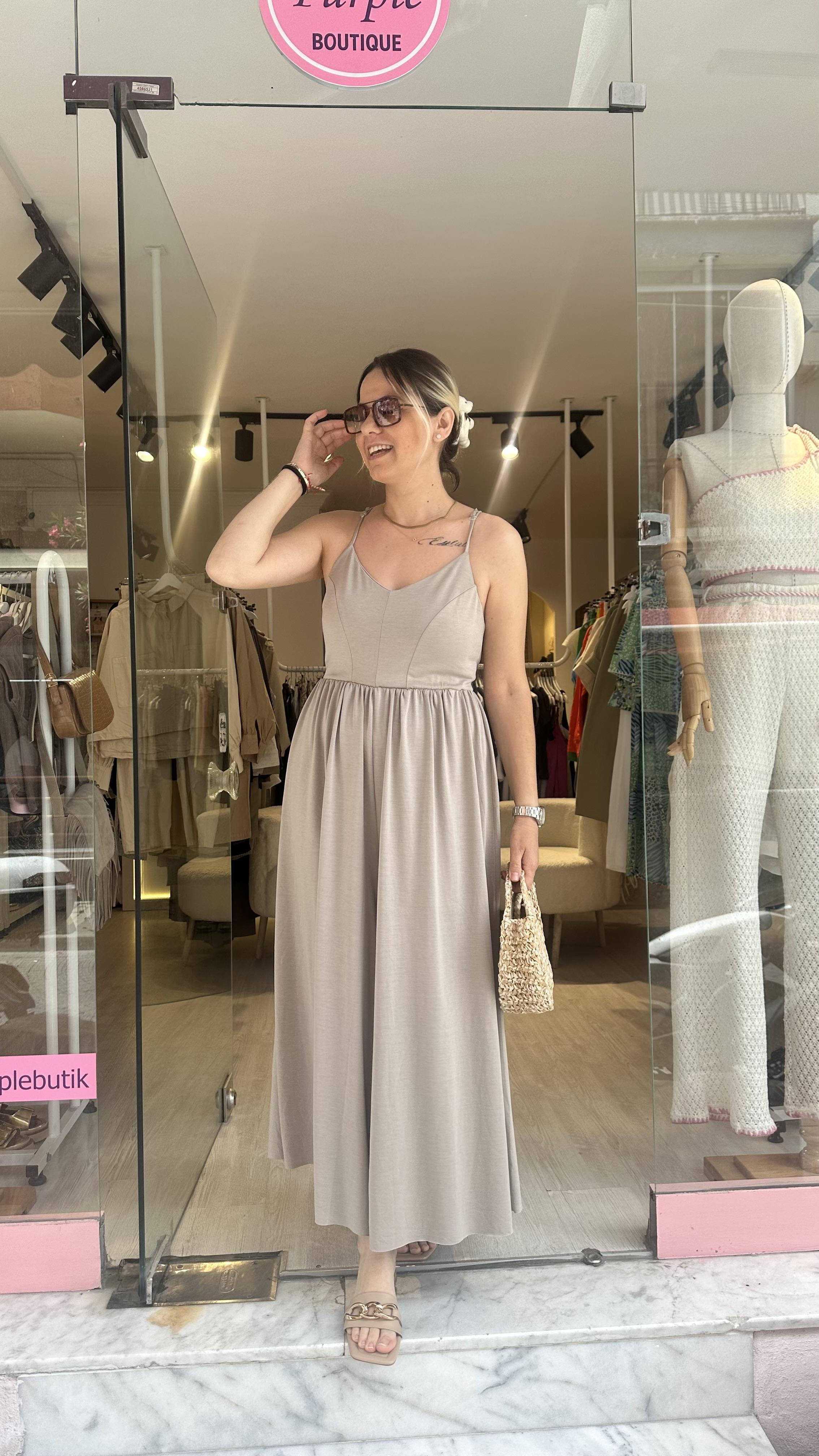 Vizon Sırtı Çapraz Tulum 