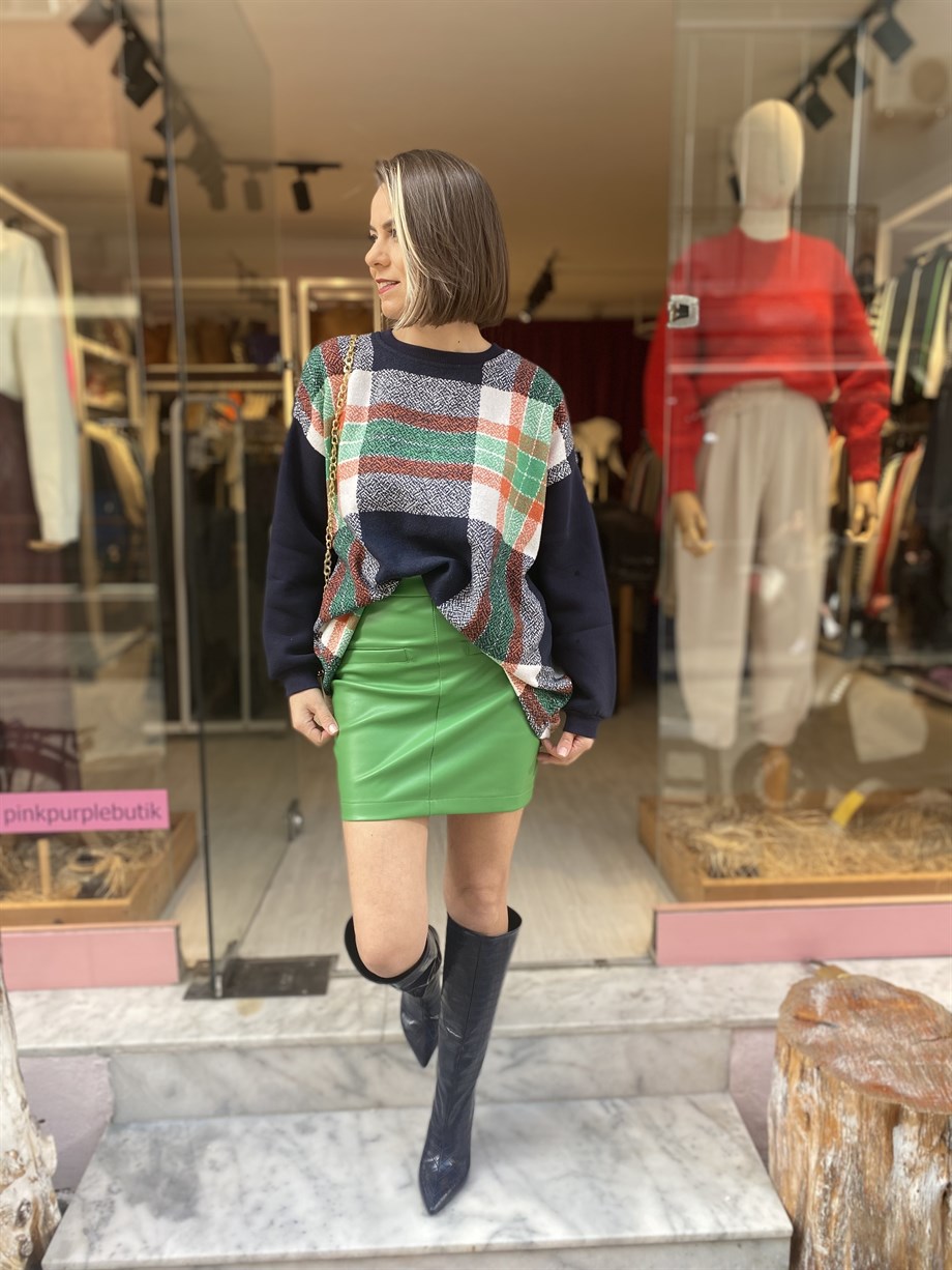 Yeşilli Garnili Seeatshirt