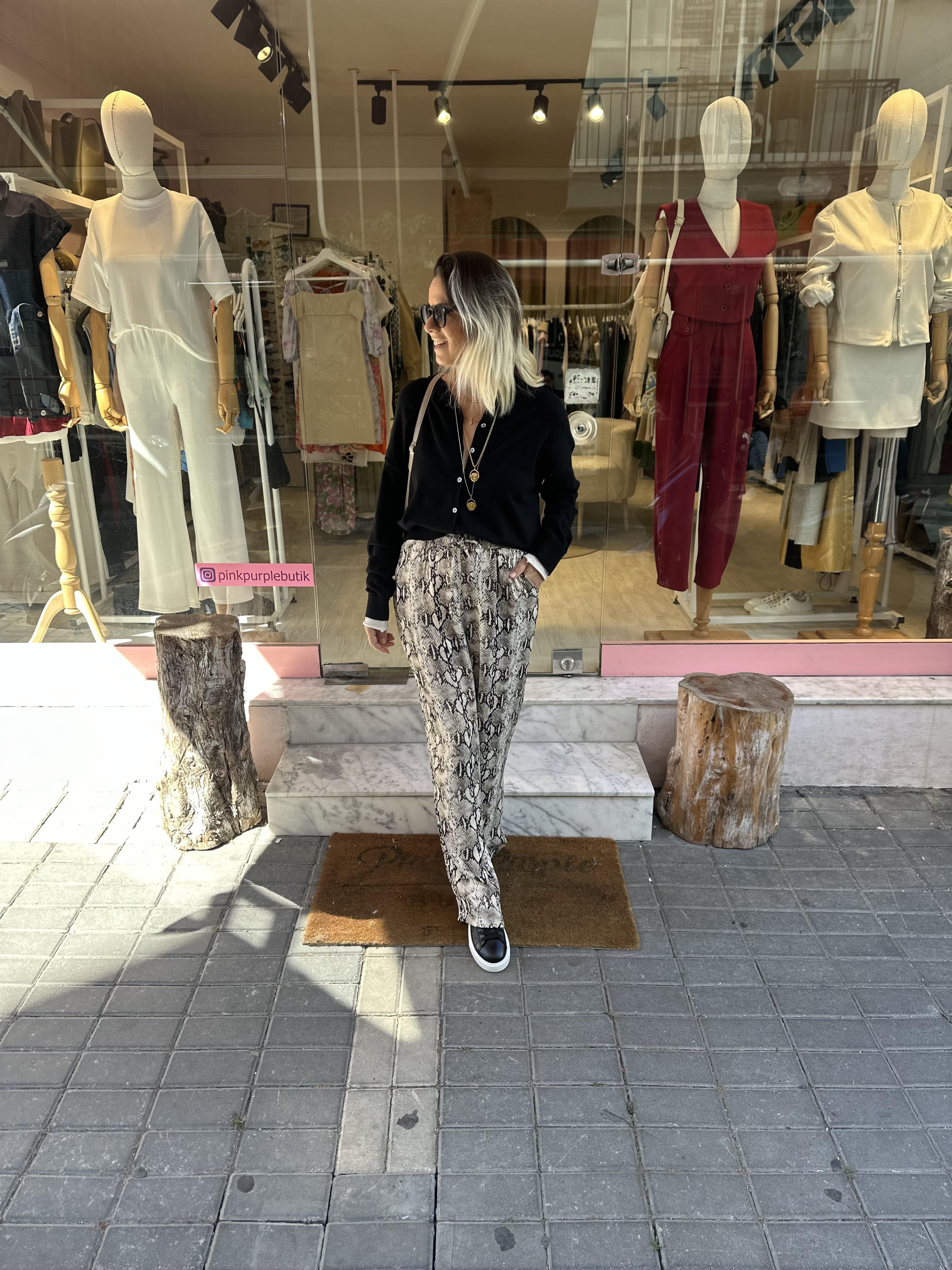 Yılan Desenli Pantolon