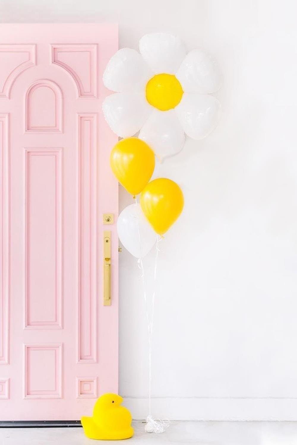 Beyaz  Papatya Balon Set