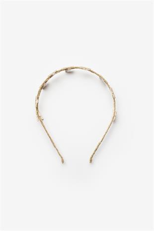 Altın  Minik Kelebekli Kız Çocuk Taç