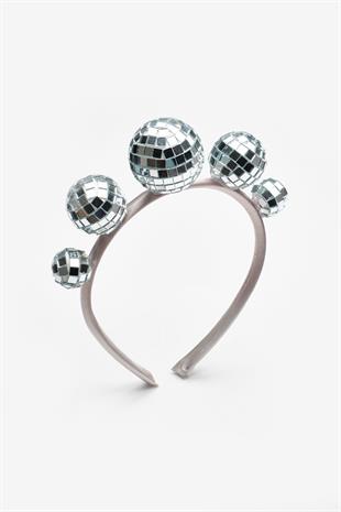 Gümüş  5li Disko Topu Figürlü Taç