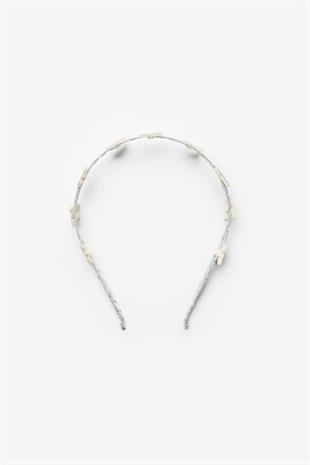 Gümüş  Minik Kelebekli Kız Çocuk Taç