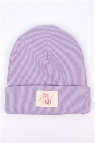Lila Girl Power Girls Beret