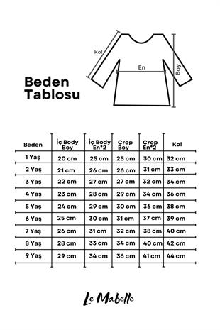 Mint  Uzun Kollu Yıldızlı Kız Çocuk Tül Crop