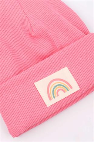 Pink Rainbow Girls Beret