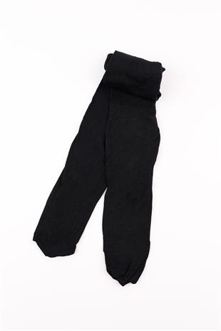 Siyah Kız Çocuk Külotlu Çorap