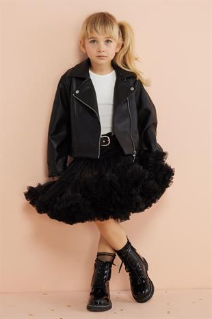 Siyah  Kız Çocuk Tütü Etek - Bonita