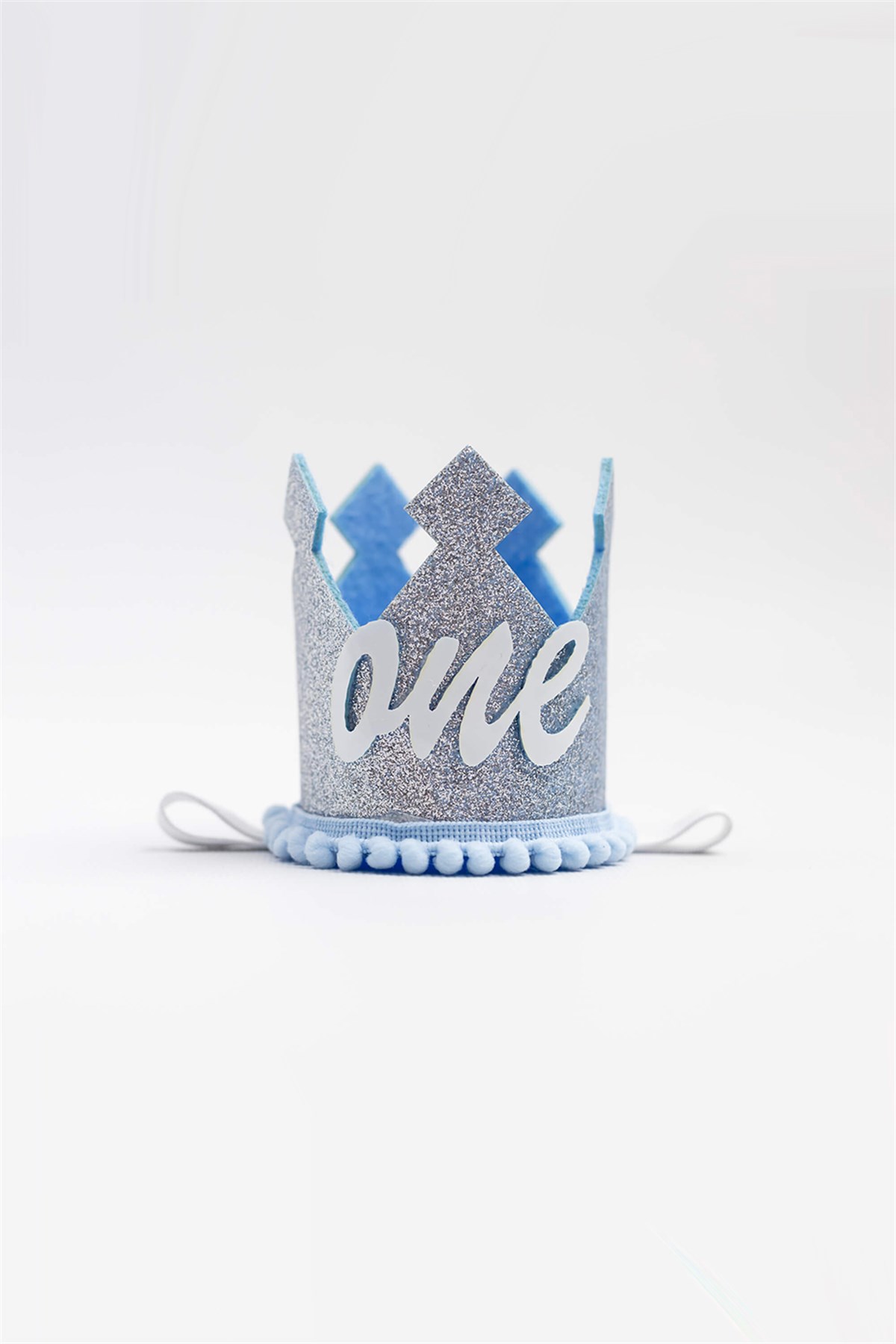 1 Yaş Minik Ponponlu Kral Doğum Günü Tacı - MaviLM513 | Le Mabelle